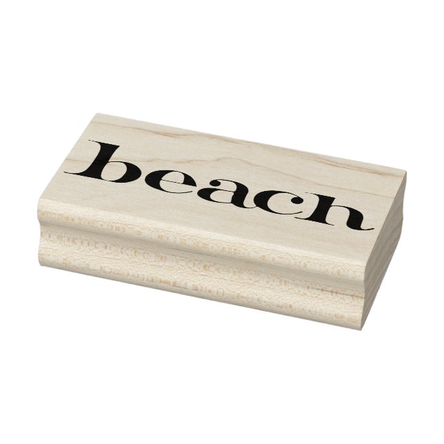 Beach Authentic 1960s Typography Rubber Art Stamp (Stamp)