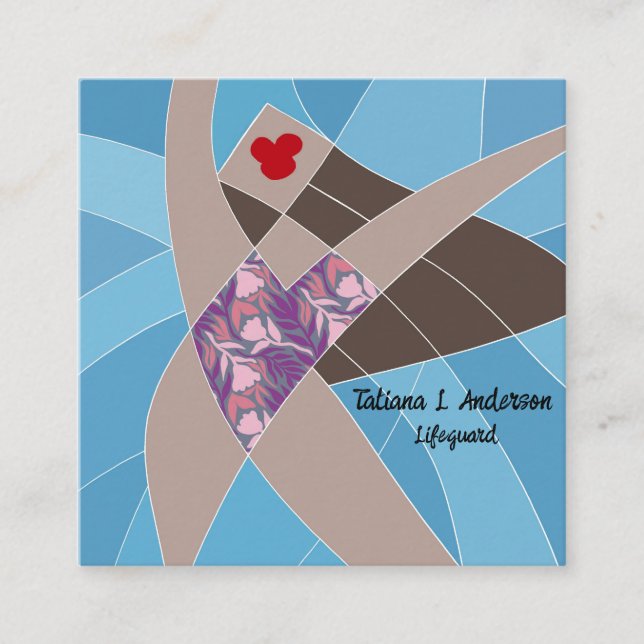 Beach Babe Lifeguard Business Card (Front)