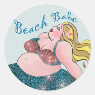 Beach Babe Mermaid stickers