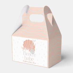 Beach Babe Seashell Pink Girl Baby Shower Favour Box