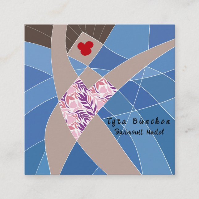 Beach Babe Swimsuit Model Business Card (Front)