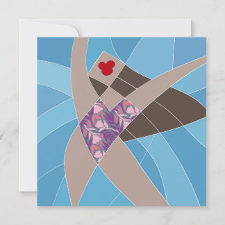 Beach Babe Swimsuit Model Fashion Illustration Card