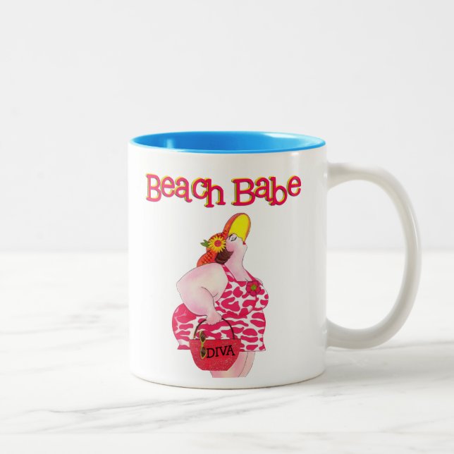 "Beach Babe” Two-Tone Coffee Mug (Right)