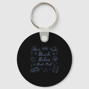 Beach babes book club summer vibes bookworm book key ring