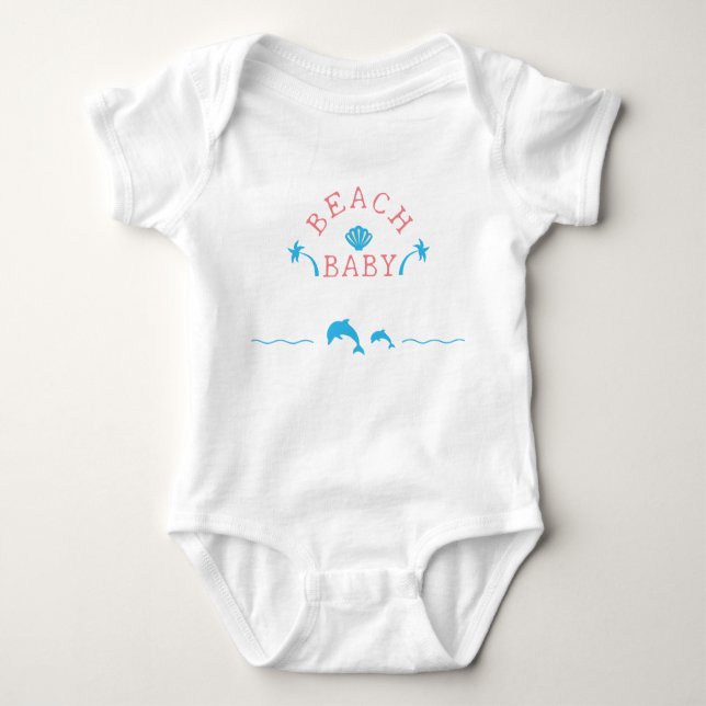 Beach Baby Baby Bodysuit (Front)
