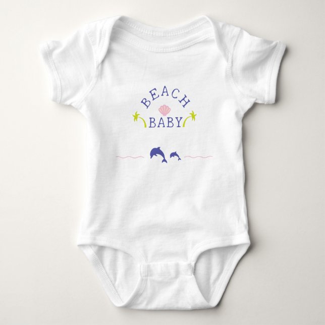 Beach Baby Baby Bodysuit (Front)