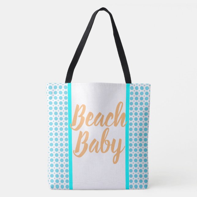 Beach Baby Beachy Summer Collection Pattern Tote Bag (Front)