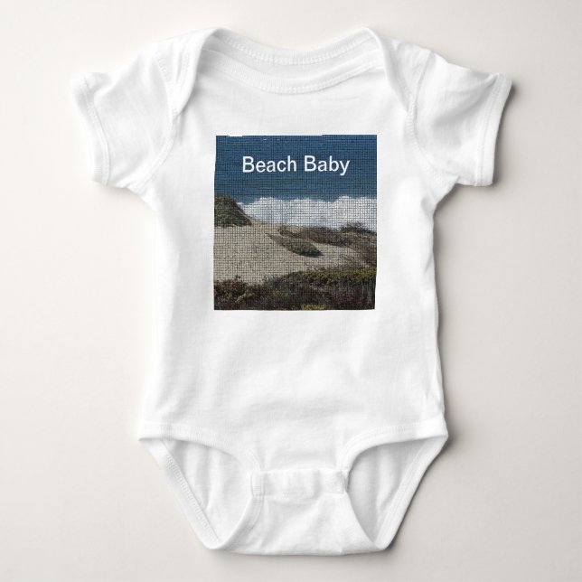 Beach Baby California Coastal Landscape Sand Ocean Baby Bodysuit (Front)