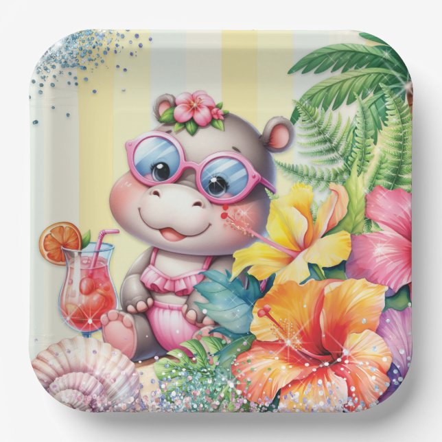 Beach Baby Party Plate (Front)