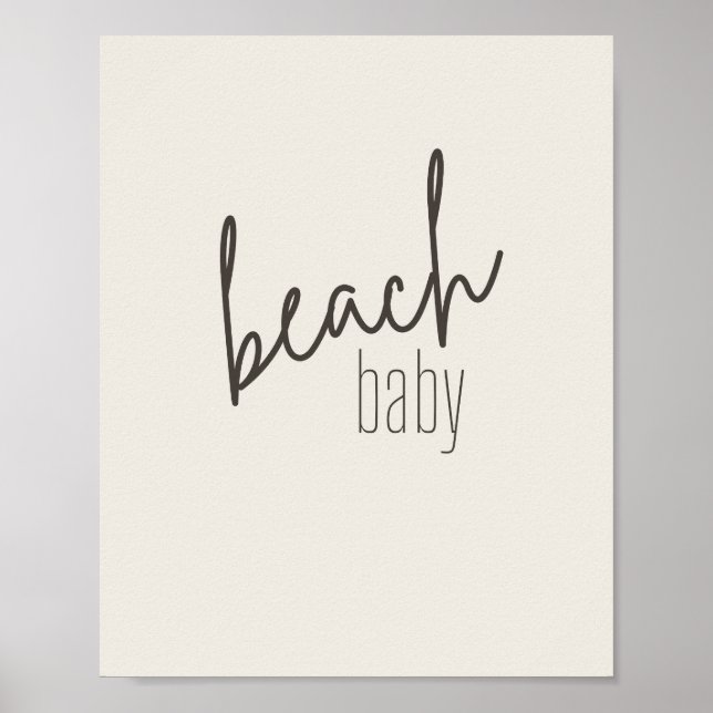 beach baby. Poster & Prints (Front)