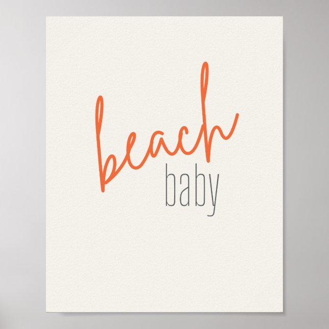 beach baby. Poster & Prints (Front)