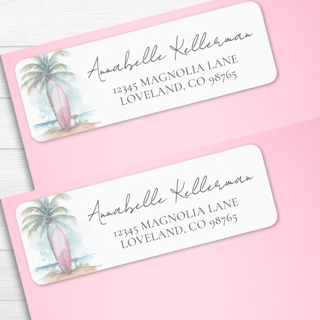 Beach Baby Shower Return Address Return Address Label (Beach Baby Shower Return Address label)