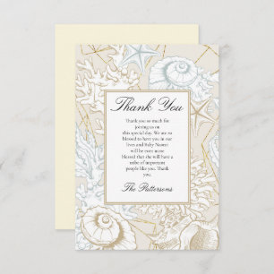 Beach Baby Shower Seashell Nautical Ocean Thank You Card