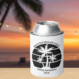 Beach Bachelor Party Island Wedding Personalised Can Cooler