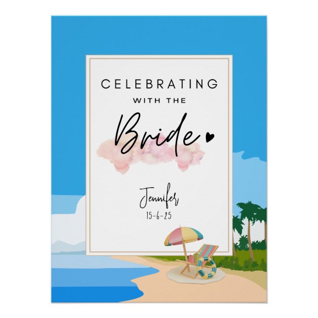 Beach Bachelorette | Hens Party customised  Poster (Front)