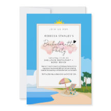 'Beach Bachelorette' Invitation to hens party 