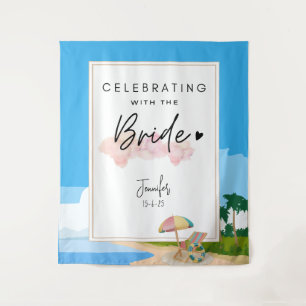 Beach Bachelorette Party backdrop banner Tapestry
