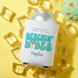 Beach Bachelorette Party Beachin Babes Bridesmaid Can Cooler<br><div class="desc">Make a splash at your upcoming bachelorette party with this stunning beach bachelorette party personalised merchandise. Whether you're celebrating a bach trip, a girls' vacation, or a best friends' holiday, this custom beach bachelorette party merchandise is the perfect addition to your unforgettable getaway. Add a personal touch to your bachelorette...</div>