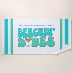 Beach Bachelorette Party Beachin Babes Bridesmaid Towel