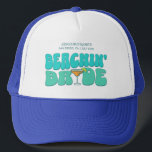 Beach Bachelorette Party Beachin Bride Girls Trip Trucker Hat<br><div class="desc">Make a splash at your upcoming bachelorette party with this stunning beach bachelorette party personalised merchandise. Whether you're celebrating a bach trip, a girls' vacation, or a best friends' holiday, this custom beach bachelorette party merchandise is the perfect addition to your unforgettable getaway. Add a personal touch to your bachelorette...</div>