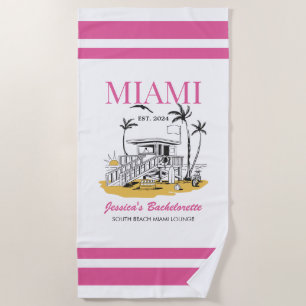 Beach Bachelorette Party Bridesmaid Custom Text Towel