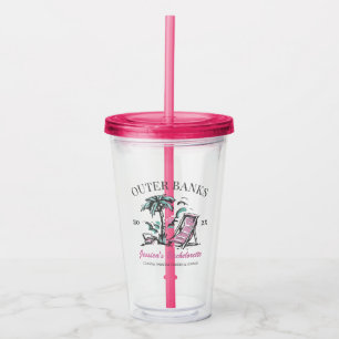 Beach Bachelorette Party Custom Bridesmaid Gift Acrylic Tumbler