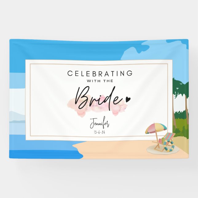 Beach Bachelorette Party customised  Banner (Horizontal)