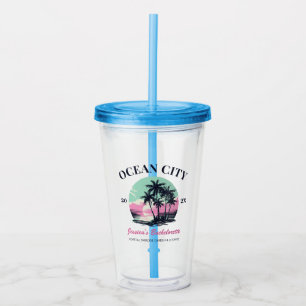 Beach Bachelorette Party Favour Bridesmaid Gift Acrylic Tumbler