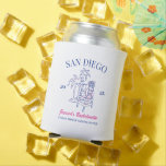 Beach Bachelorette Party Favour Vintage Gift Custo Can Cooler<br><div class="desc">Make a splash at your upcoming bachelorette party with this stunning beach bachelorette party personalised merchandise. Whether you're celebrating a bach trip, a girls' vacation, or a best friends' holiday, this custom beach bachelorette party merchandise is the perfect addition to your unforgettable getaway. Add a personal touch to your bachelorette...</div>