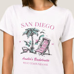 Beach Bachelorette Party Girls Trip Vintage Custom T-Shirt<br><div class="desc">Make a splash at your upcoming bachelorette party with this stunning beach bachelorette party personalised t-shirts. Whether you're celebrating a bach trip, a girls' vacation, or a best friends' holiday, this custom beach bachelorette party t-shirts are the perfect addition to your unforgettable getaway. Add a personal touch to your bachelorette...</div>