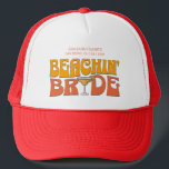 Beach Bachelorette Party Groovy Beachin Babes Trucker Hat<br><div class="desc">Make a splash at your upcoming bachelorette party with this stunning beach bachelorette party personalised merchandise. Whether you're celebrating a bach trip, a girls' vacation, or a best friends' holiday, this custom beach bachelorette party merchandise is the perfect addition to your unforgettable getaway. Add a personal touch to your bachelorette...</div>
