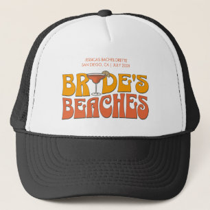 Beach Bachelorette Party Groovy Bride's Beaches Trucker Hat