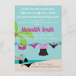 Beach Bachelorette Party Invitation