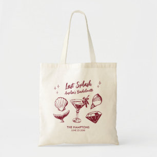 Beach Bachelorette Party Last Splash Vintage Tote Bag