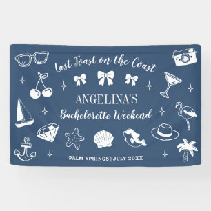 Beach Bachelorette Party Last Toast On The Coast Banner