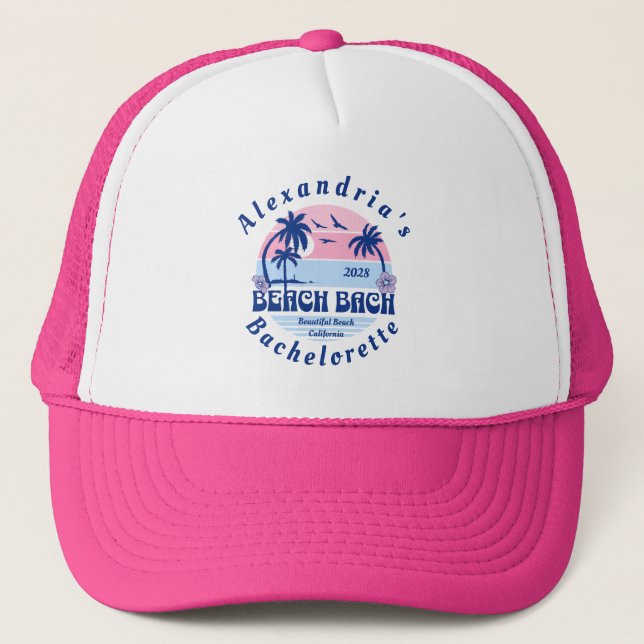 Beach Bachelorette Party Matching Trucker Hat (Front)
