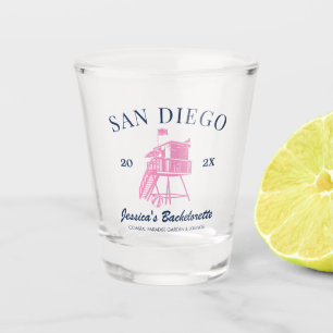 Beach Bachelorette Party Personalised Bridesmaid Shot Glass