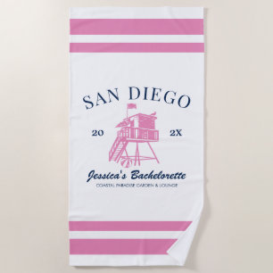 Beach Bachelorette Party Personalised Bridesmaid Towel