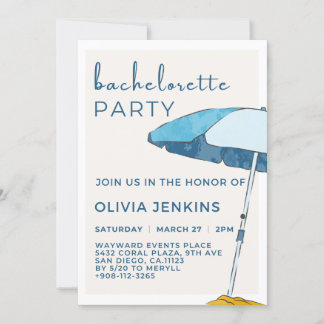 Beach Bachelorette Party Weekend Invitation