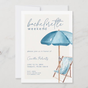 Beach Bachelorette Party Weekend Invitation