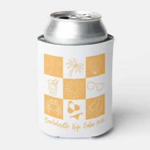Beach Bachelorette Yellow Can Cooler