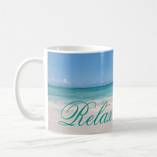 Beach Backgroud Coffee Mug (Left)