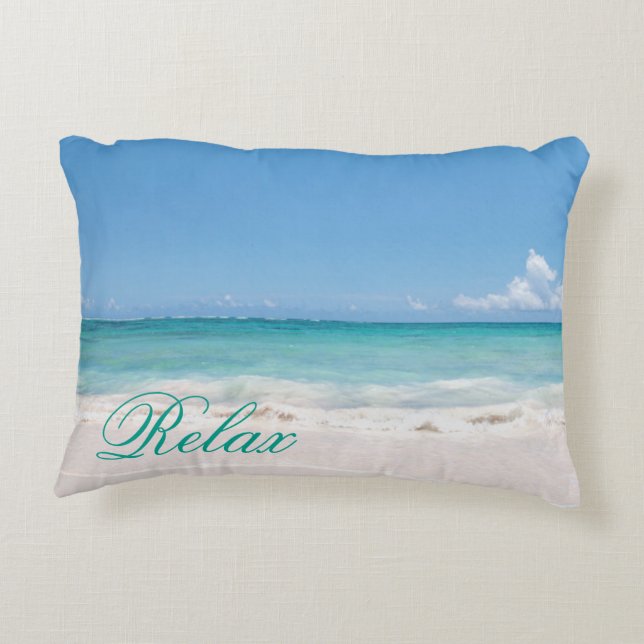 Beach Backgroud Decorative Cushion (Back)