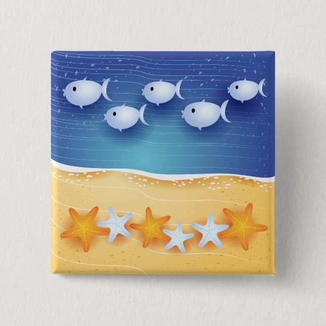 Beach background, button (Front)