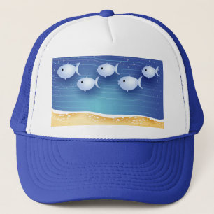 Beach background, hat