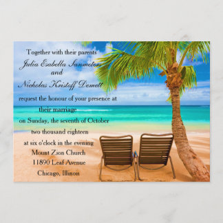 Beach Background Invitation
