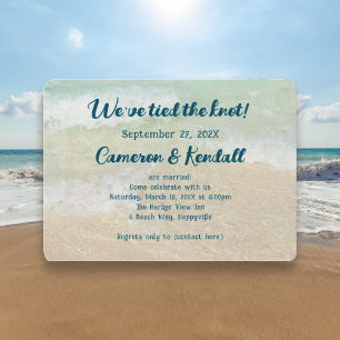Beach Background We Are Married Invitation
