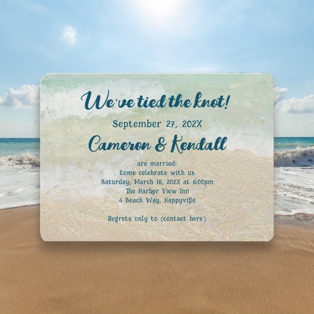 Beach Background We Are Married Invitation (Creator Uploaded)