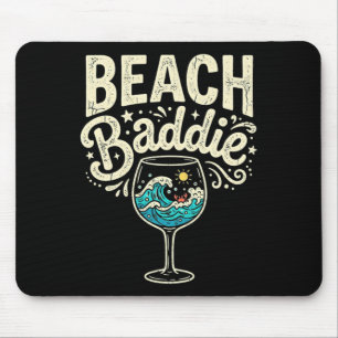 Beach Baddie Summer Vacation Ocean Crab Mouse Pad