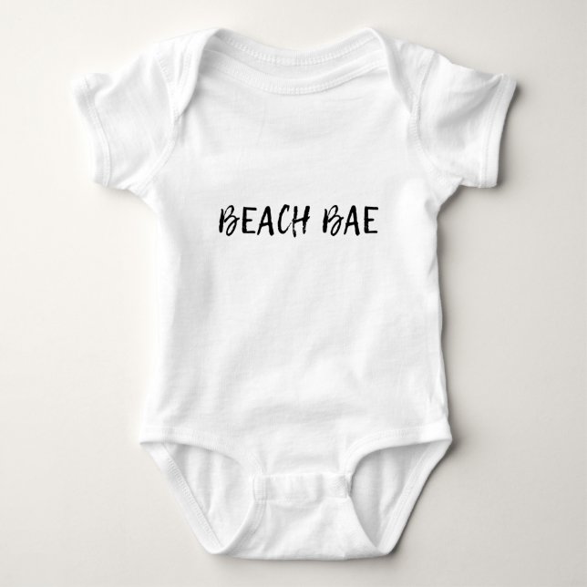 Beach Bae Baby Bodysuit (Front)